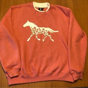 Horse pull over sweater